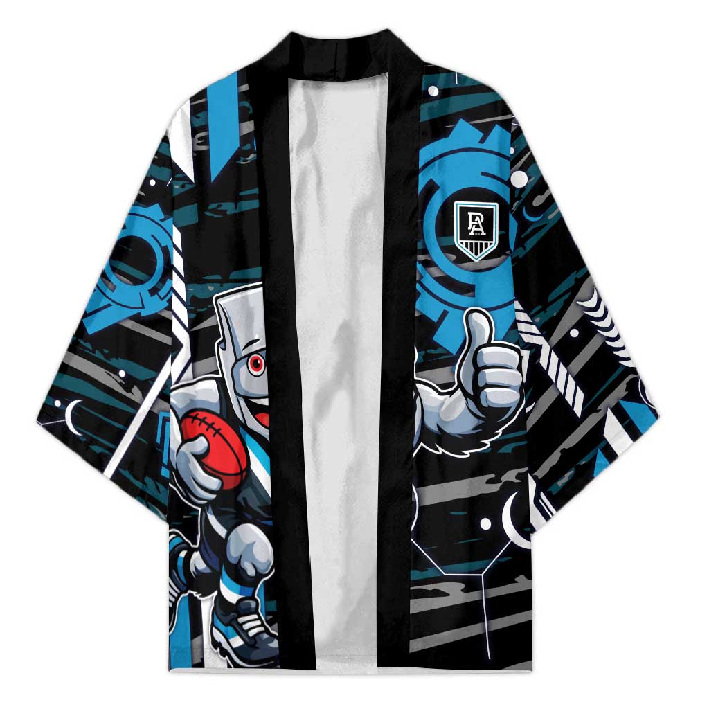Port Adelaide Power Kimono Mascot Cartoon Football Illustration Style