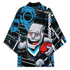 Port Adelaide Power Kimono Mascot Cartoon Football Illustration Style