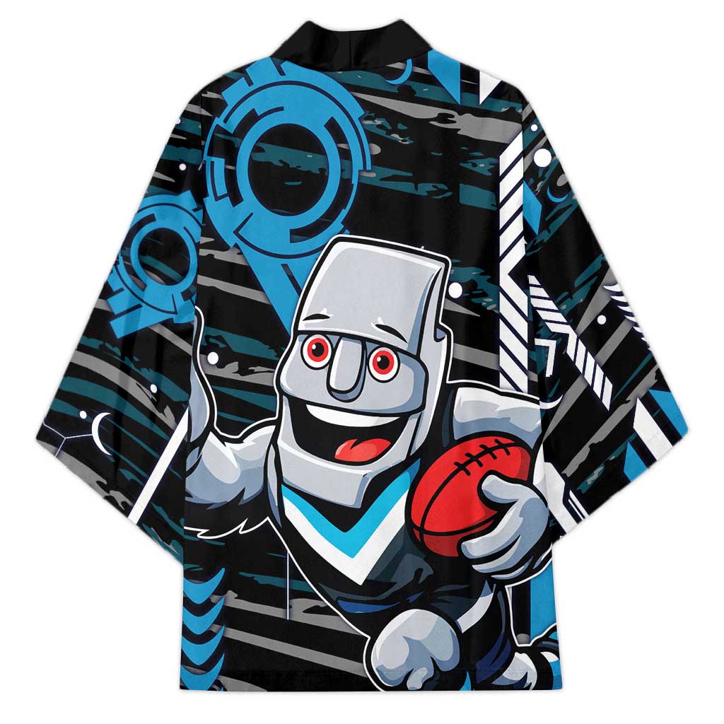 Port Adelaide Power Kimono Mascot Cartoon Football Illustration Style