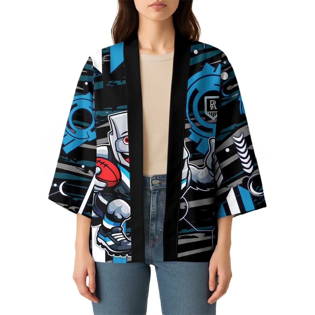 Port Adelaide Power Kimono Mascot Cartoon Football Illustration Style