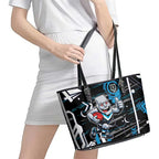 Port Adelaide Power Leather Tote Bag Mascot Cartoon Football Illustration Style