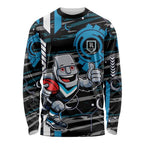 Port Adelaide Power Long Sleeve Shirt Mascot Cartoon Football Illustration Style
