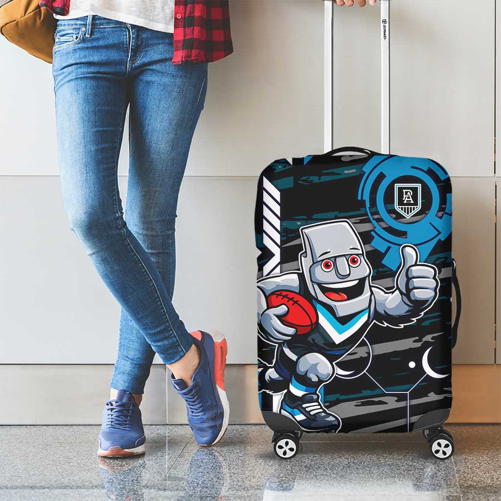 Port Adelaide Power Luggage Cover Mascot Cartoon Football Illustration Style