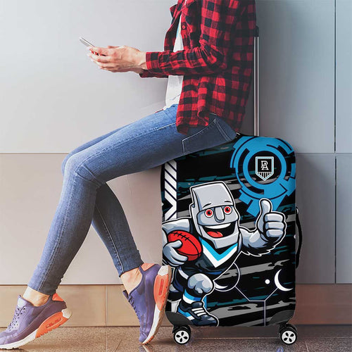 Port Adelaide Power Luggage Cover Mascot Cartoon Football Illustration Style