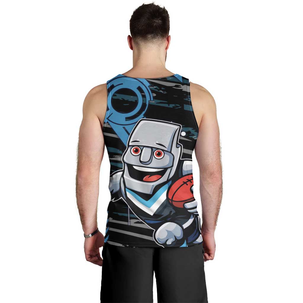 Port Adelaide Power Men Tank Top Mascot Cartoon Football Illustration Style