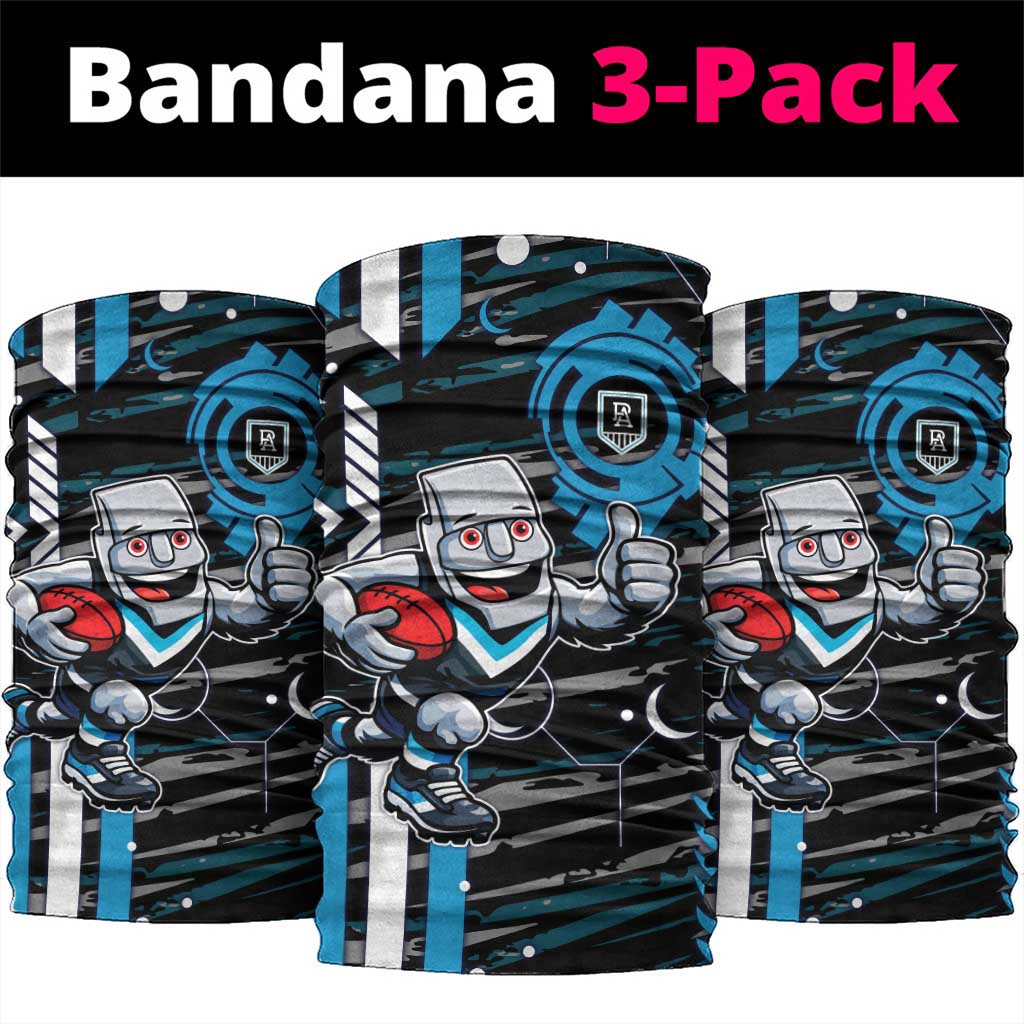 Port Adelaide Power Neck Gaiter Mascot Cartoon Football Illustration Style