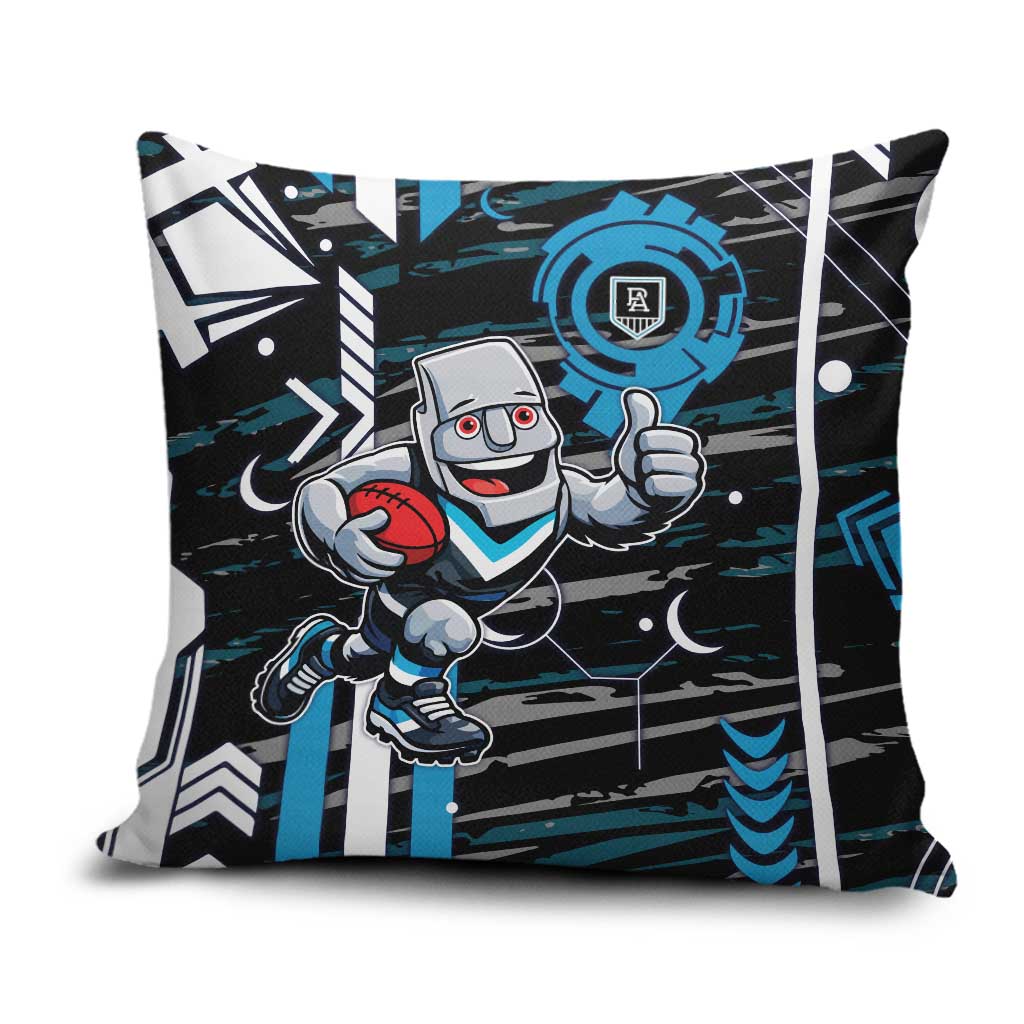 Port Adelaide Power Pillow Cover Mascot Cartoon Football Illustration Style
