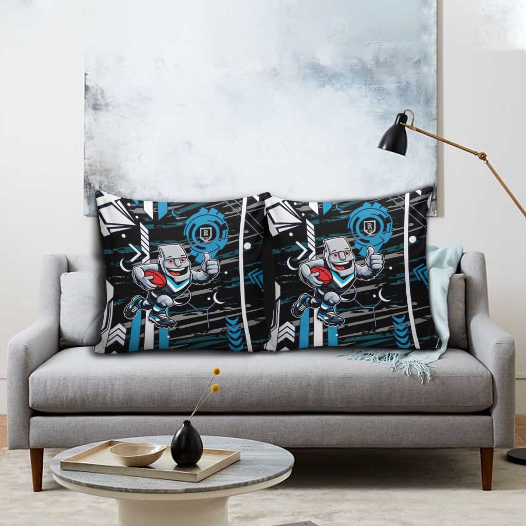 Port Adelaide Power Pillow Cover Mascot Cartoon Football Illustration Style