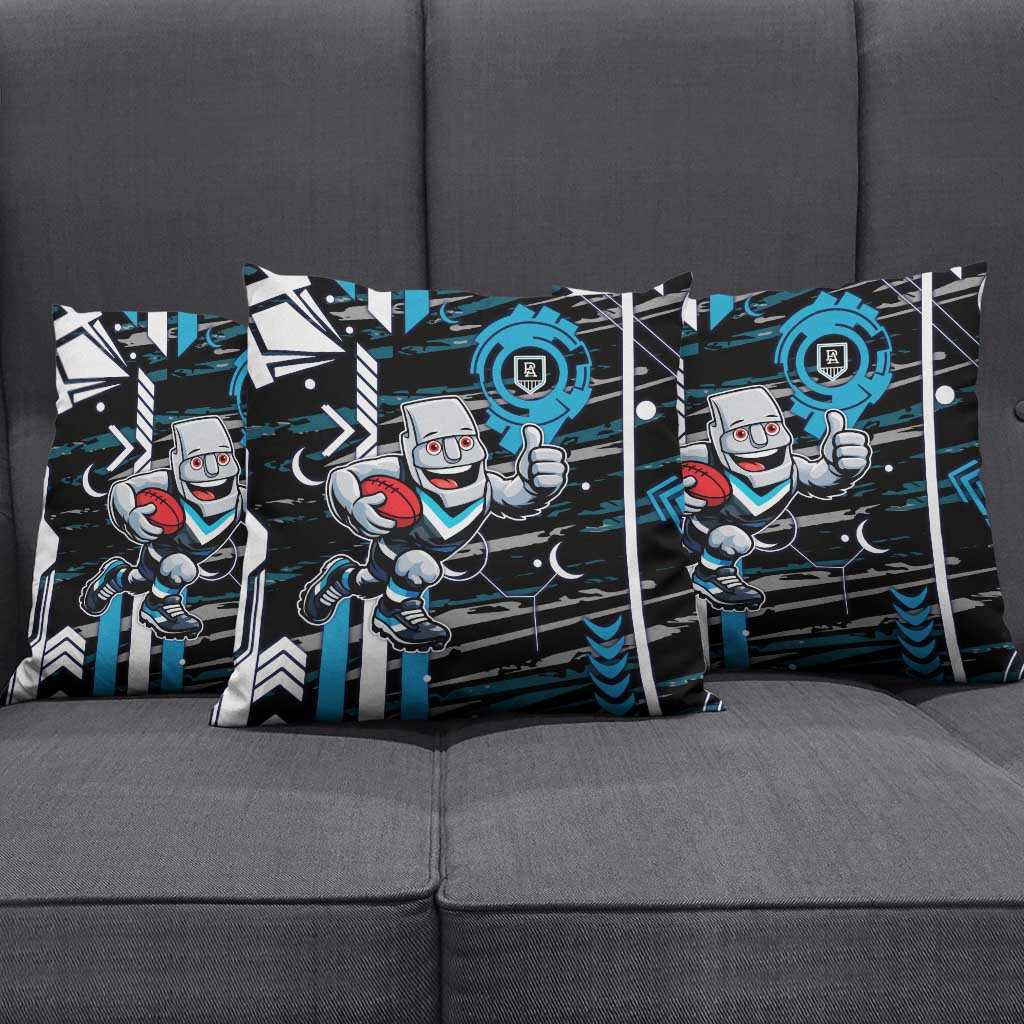 Port Adelaide Power Pillow Cover Mascot Cartoon Football Illustration Style
