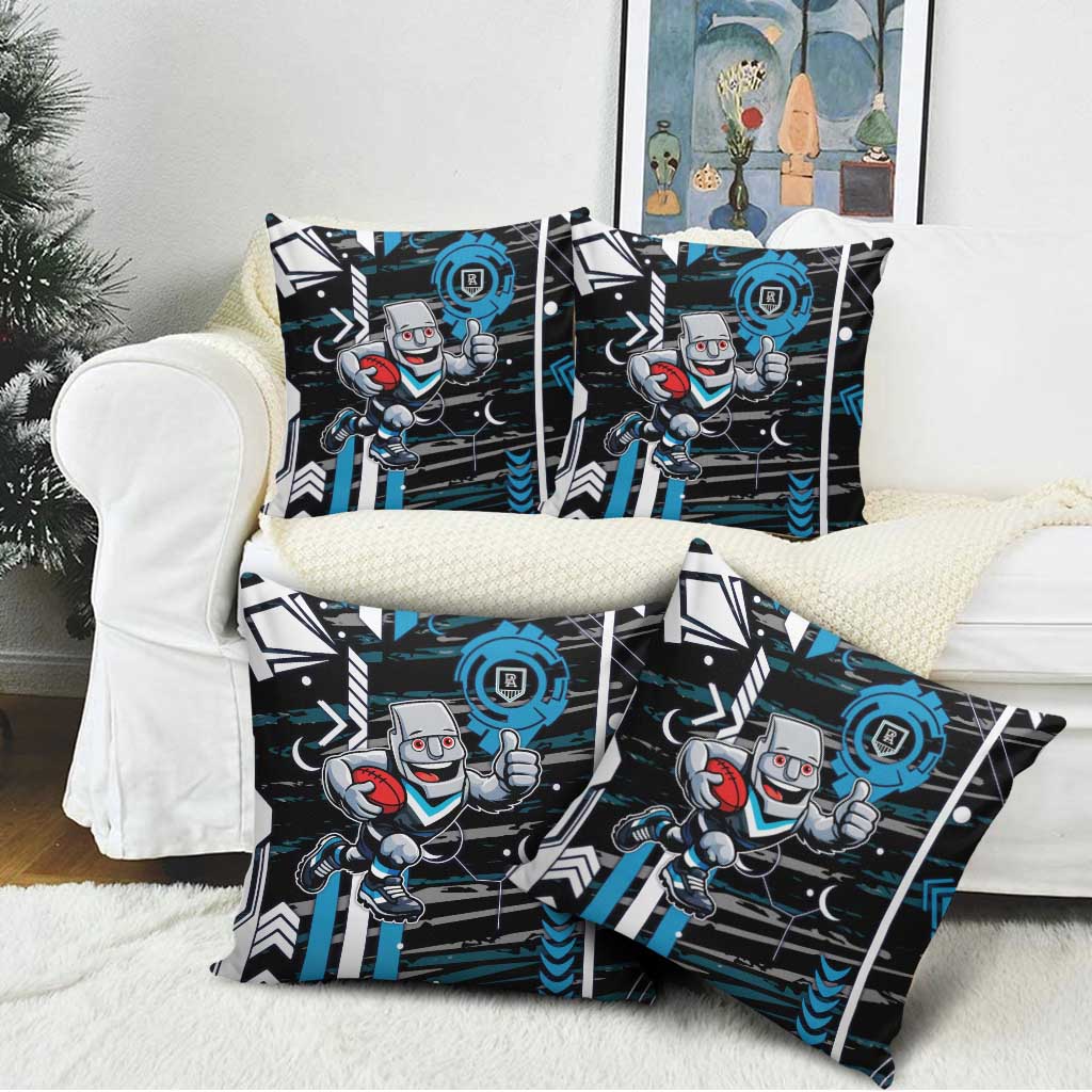 Port Adelaide Power Pillow Cover Mascot Cartoon Football Illustration Style