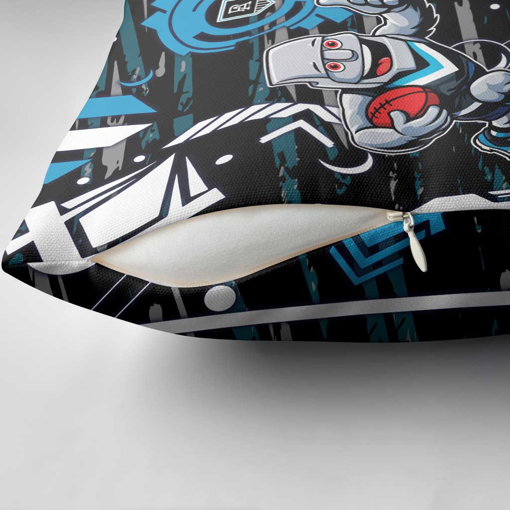 Port Adelaide Power Pillow Cover Mascot Cartoon Football Illustration Style