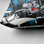 Port Adelaide Power Pillow Cover Mascot Cartoon Football Illustration Style