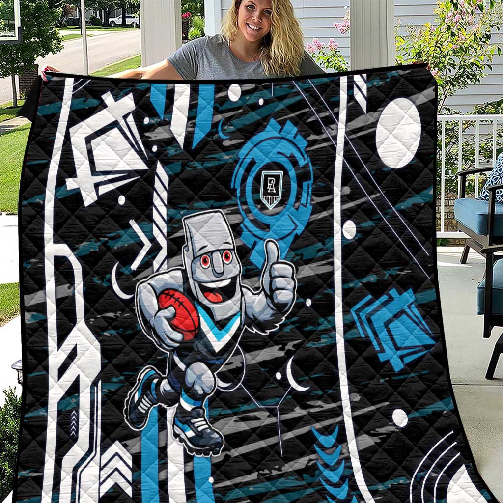 Port Adelaide Power Quilt Mascot Cartoon Football Illustration Style
