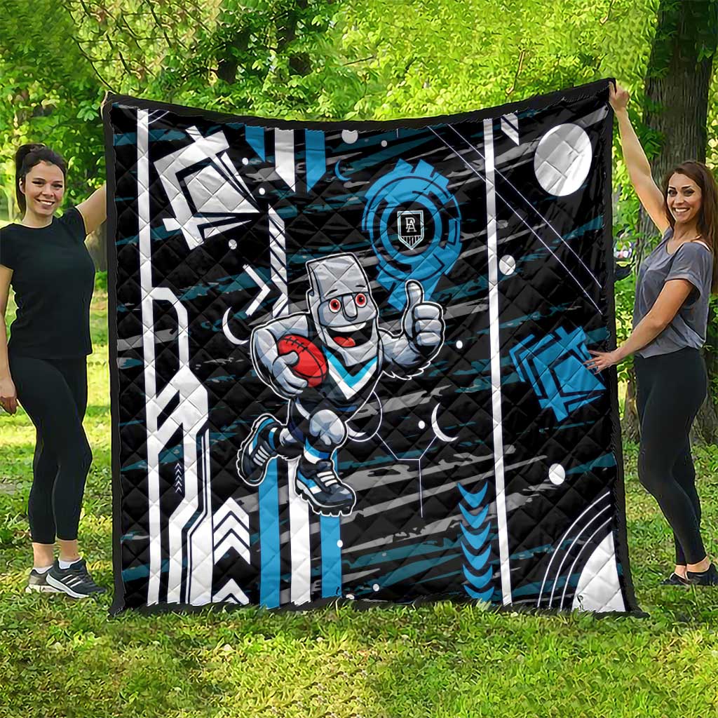 Port Adelaide Power Quilt Mascot Cartoon Football Illustration Style