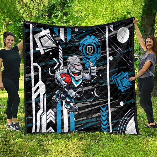 Port Adelaide Power Quilt Mascot Cartoon Football Illustration Style