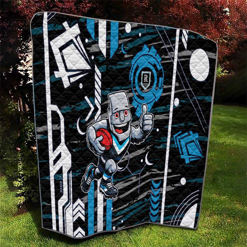 Port Adelaide Power Quilt Mascot Cartoon Football Illustration Style