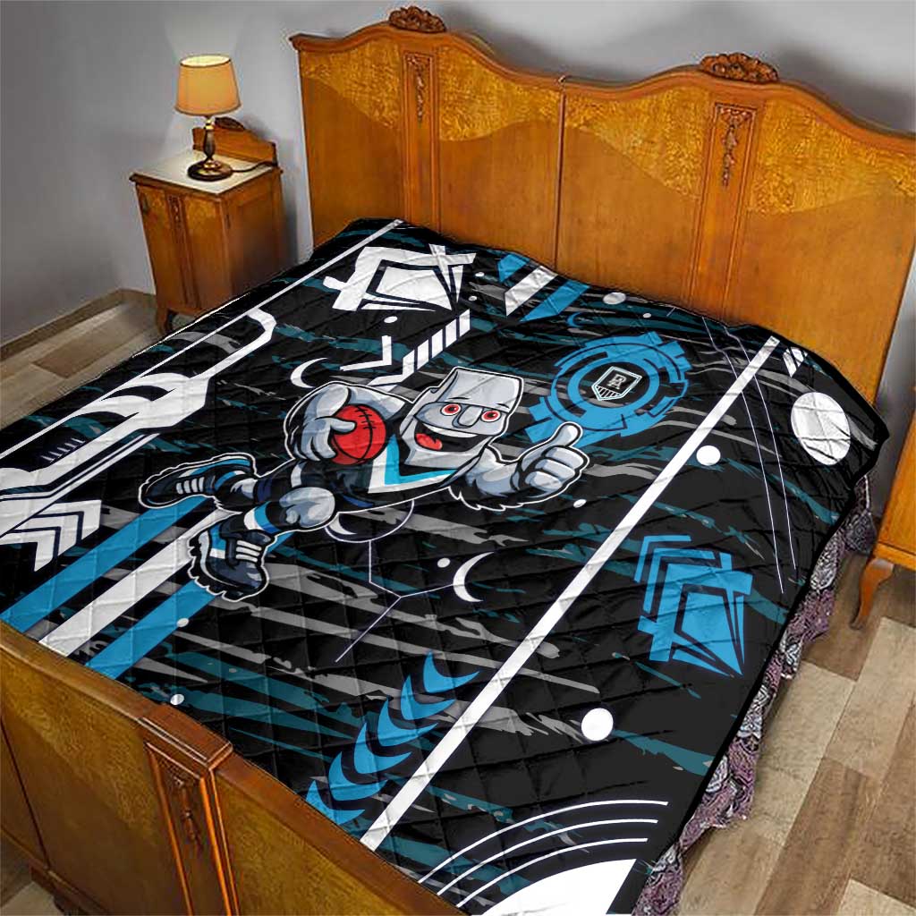 Port Adelaide Power Quilt Mascot Cartoon Football Illustration Style