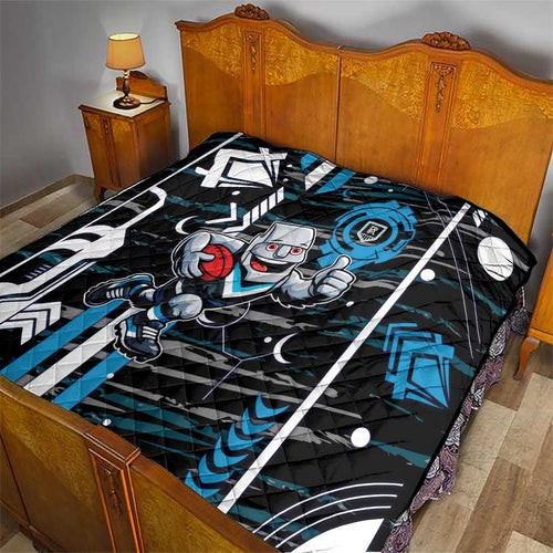 Port Adelaide Power Quilt Mascot Cartoon Football Illustration Style