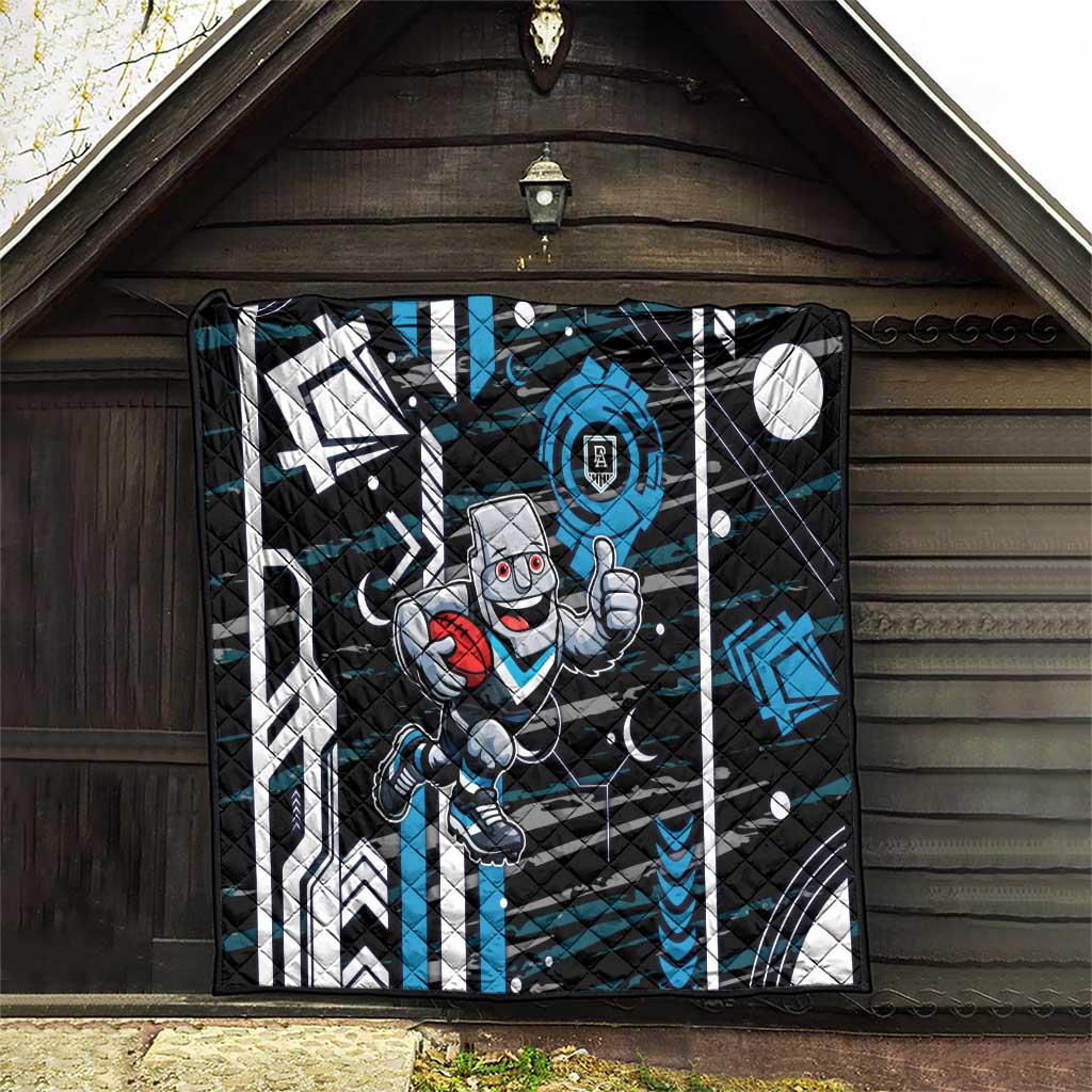 Port Adelaide Power Quilt Mascot Cartoon Football Illustration Style