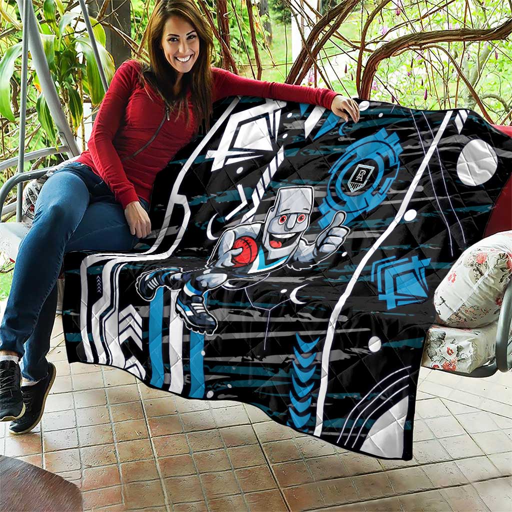 Port Adelaide Power Quilt Mascot Cartoon Football Illustration Style