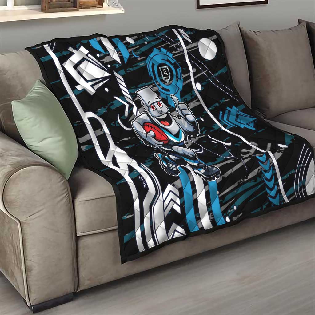 Port Adelaide Power Quilt Mascot Cartoon Football Illustration Style