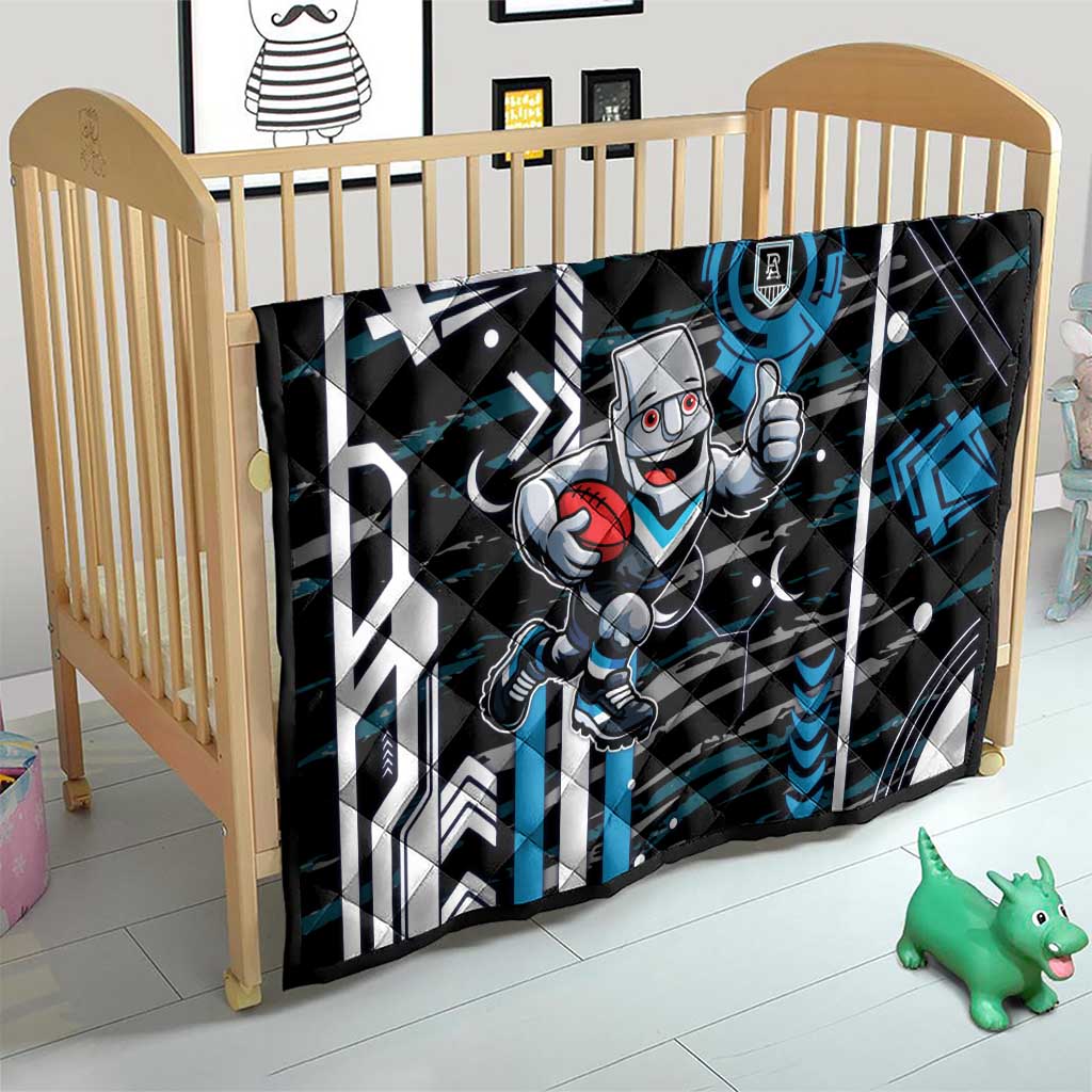 Port Adelaide Power Quilt Mascot Cartoon Football Illustration Style