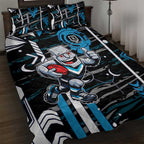Port Adelaide Power Quilt Bed Set Mascot Cartoon Football Illustration Style