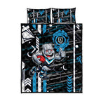 Port Adelaide Power Quilt Bed Set Mascot Cartoon Football Illustration Style