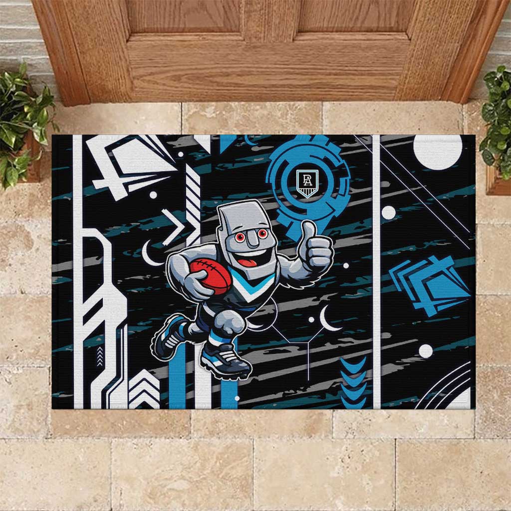 Port Adelaide Power Rubber Doormat Mascot Cartoon Football Illustration Style