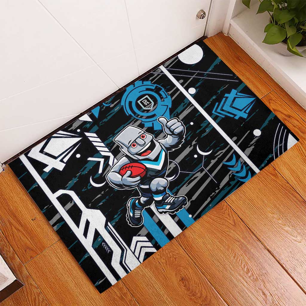 Port Adelaide Power Rubber Doormat Mascot Cartoon Football Illustration Style