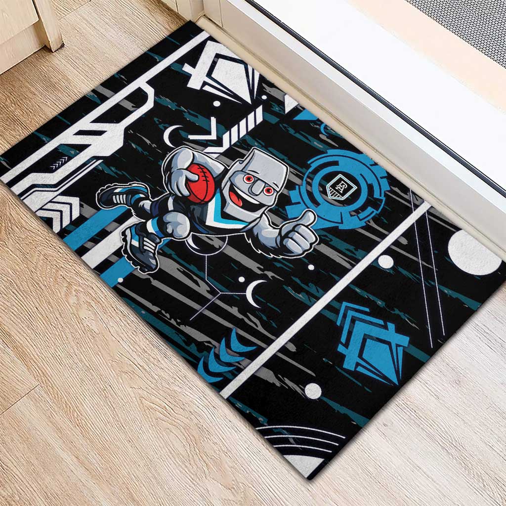 Port Adelaide Power Rubber Doormat Mascot Cartoon Football Illustration Style