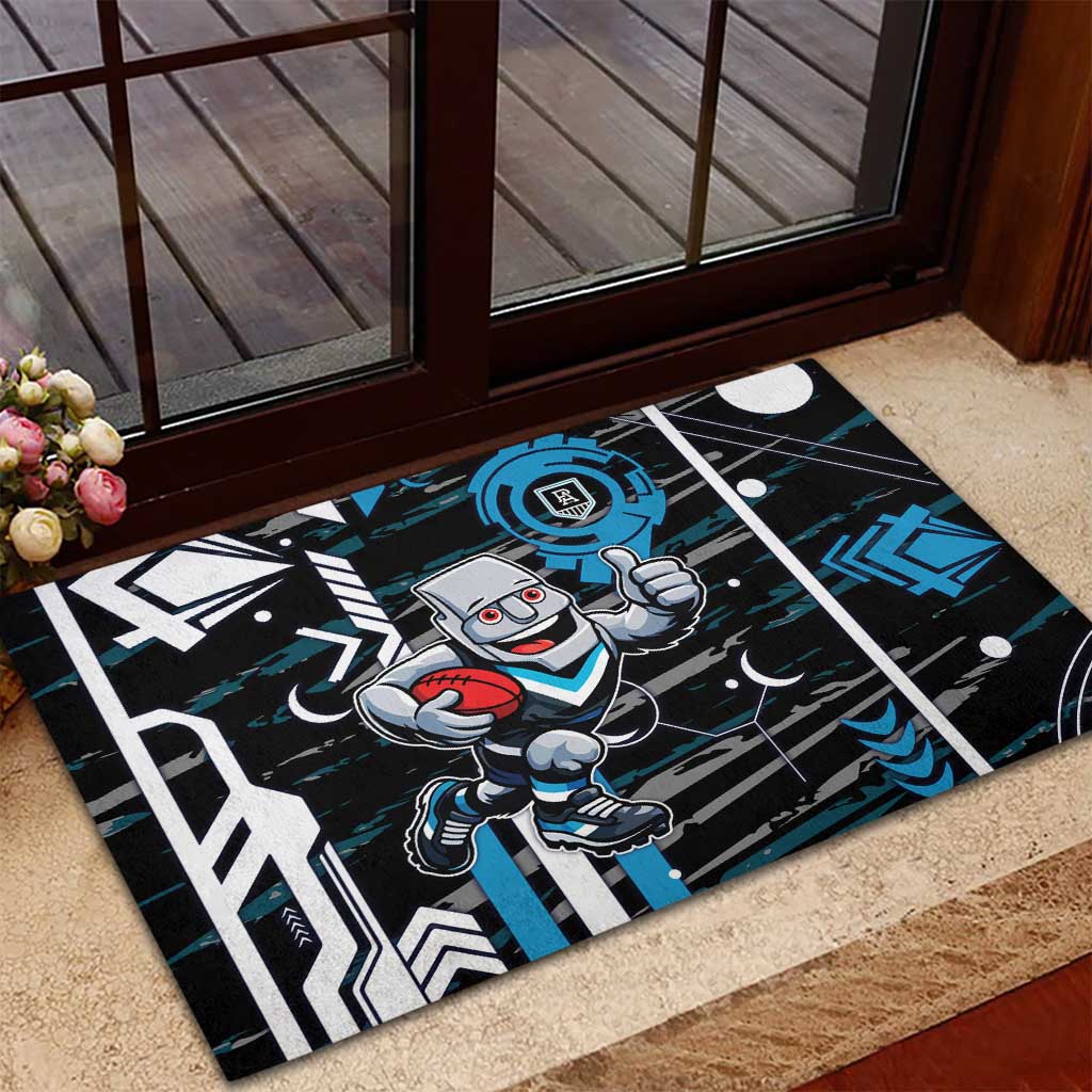Port Adelaide Power Rubber Doormat Mascot Cartoon Football Illustration Style