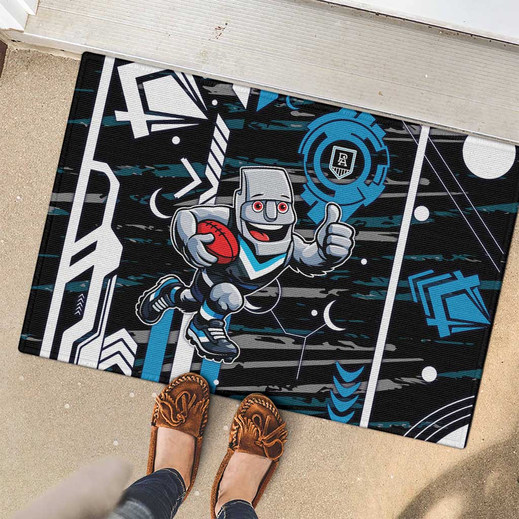 Port Adelaide Power Rubber Doormat Mascot Cartoon Football Illustration Style