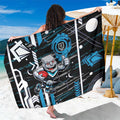 Port Adelaide Power Sarong Mascot Cartoon Football Illustration Style