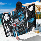 Port Adelaide Power Sarong Mascot Cartoon Football Illustration Style