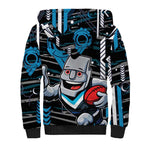 Port Adelaide Power Sherpa Hoodie Mascot Cartoon Football Illustration Style