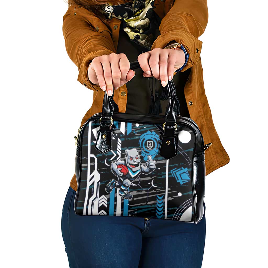 Port Adelaide Power Shoulder Handbag Mascot Cartoon Football Illustration Style