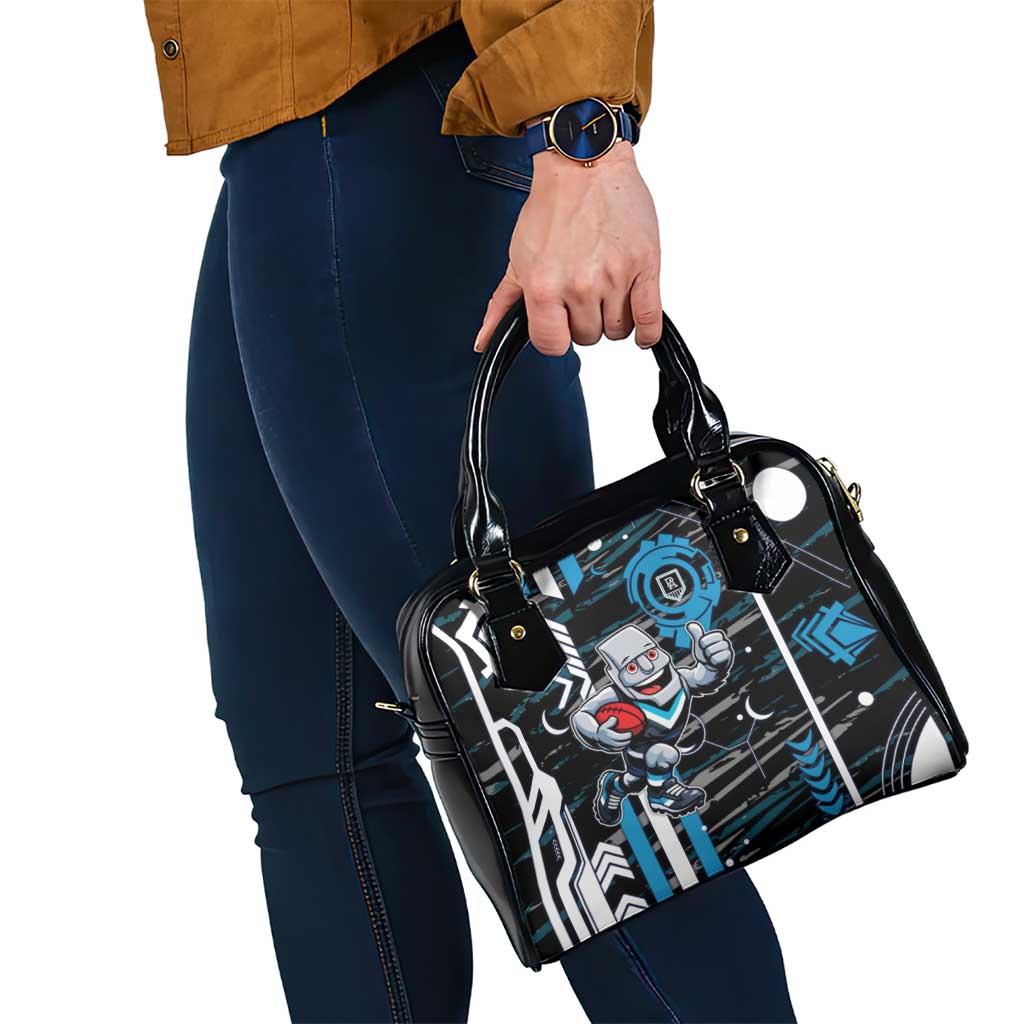 Port Adelaide Power Shoulder Handbag Mascot Cartoon Football Illustration Style
