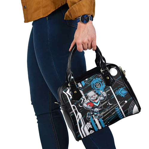 Port Adelaide Power Shoulder Handbag Mascot Cartoon Football Illustration Style