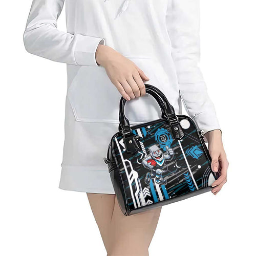Port Adelaide Power Shoulder Handbag Mascot Cartoon Football Illustration Style