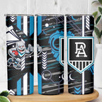 Port Adelaide Power Skinny Tumbler Mascot Cartoon Football Illustration Style