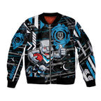 Port Adelaide Power Sleeve Zip Bomber Jacket Mascot Cartoon Football Illustration Style