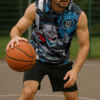 Port Adelaide Power Sleeveless Hoodie Mascot Cartoon Football Illustration Style