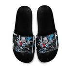Port Adelaide Power Slide Sandals Mascot Cartoon Football Illustration Style
