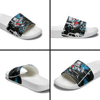 Port Adelaide Power Slide Sandals Mascot Cartoon Football Illustration Style