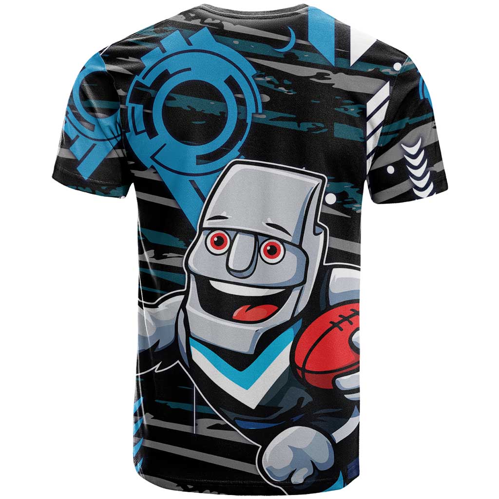 Port Adelaide Power T Shirt Mascot Cartoon Football Illustration Style
