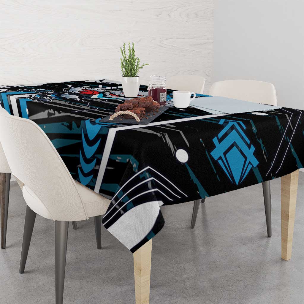 Port Adelaide Power Tablecloth Mascot Cartoon Football Illustration Style
