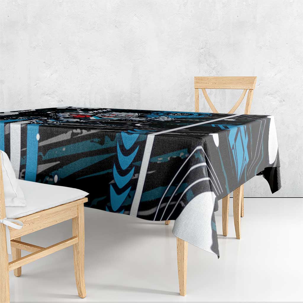 Port Adelaide Power Tablecloth Mascot Cartoon Football Illustration Style