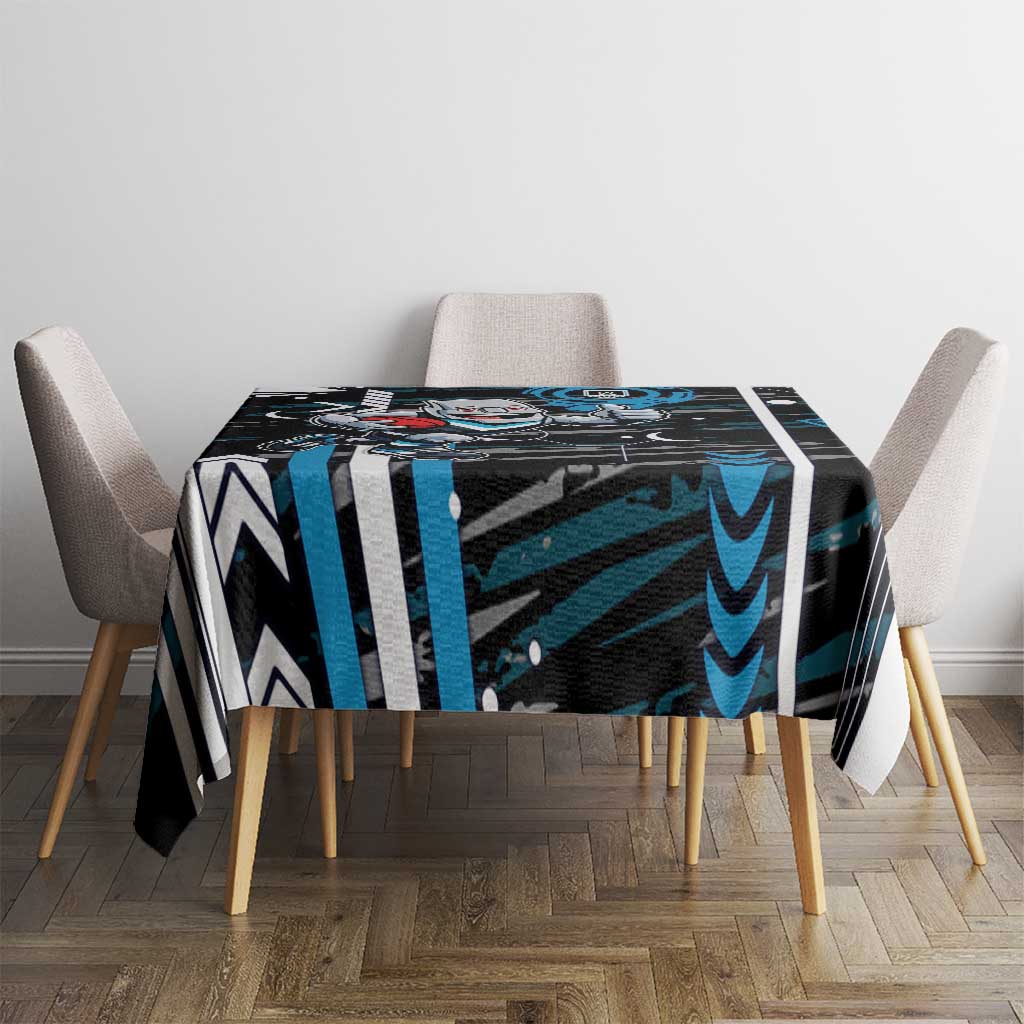 Port Adelaide Power Tablecloth Mascot Cartoon Football Illustration Style