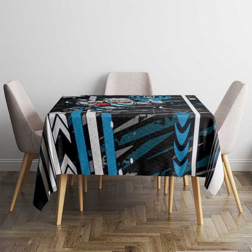 Port Adelaide Power Tablecloth Mascot Cartoon Football Illustration Style